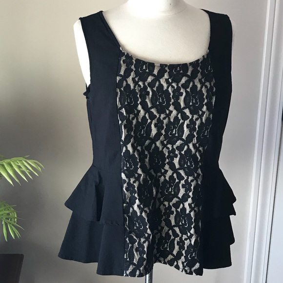 torrid Tops - Torrid peplum lace front top